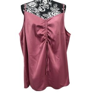 Lane Bryant Pink Satin Camisole Top